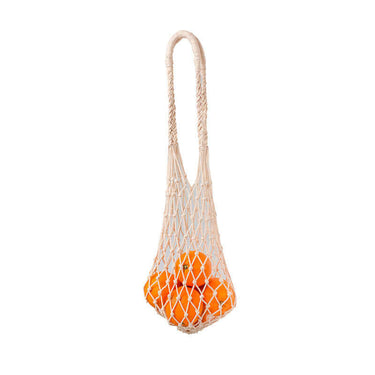 Handbag Ecru Cotton - Fairtrade Macrame Net Bag with Pouch - Quetzal Artisan