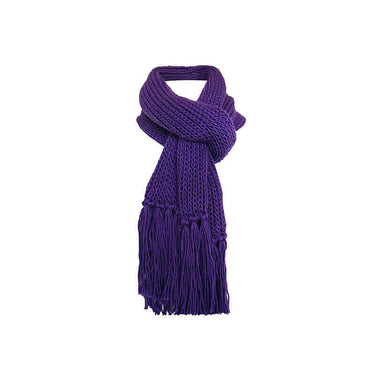 Scarf and Hat Purple - Handmade - Merino Wool & Organic Cotton - Quetzal Artisan