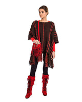 Poncho Chocolate Brown - Wool Pullover Poncho Stylish & Warm - Quetzal Artisan