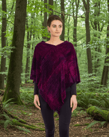 Poncho Magenta - Handmade of Organic Bamboo Chenille - Quetzal Artisan
