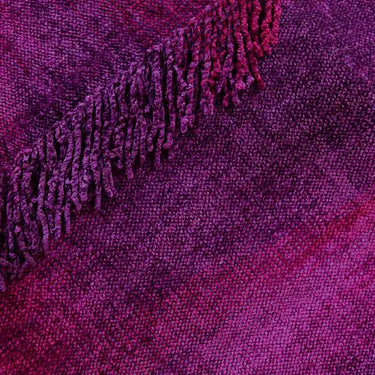 Poncho Magenta - Handmade of Organic Bamboo Chenille - Quetzal Artisan