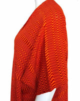 Orange Summer Poncho- Ecofriendly and Fairtrade Cotton Tunic - Quetzal Artisan