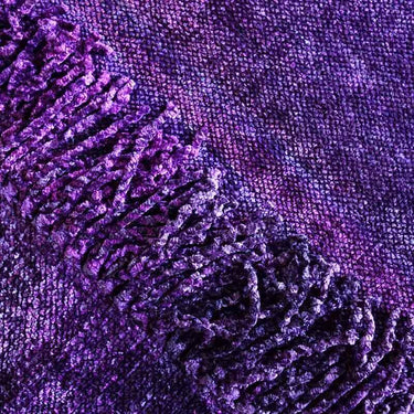 Poncho Purple - Bio Bamboo Chenille - Sustainable & Fairtrade - Quetzal Artisan