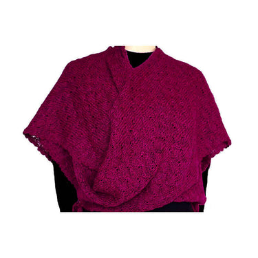 Poncho Tunic Fuchsia - Alpaca Wool - Stylish and Versatile - Quetzal Artisan