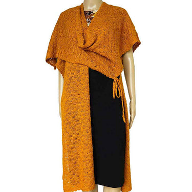 Poncho Tunic Goldenrod - Alpaca Wool - Stylish and Versatile - Quetzal Artisan