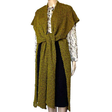 Poncho Tunic Olive Green - Apaca wool - Beautiful Handmade - Quetzal Artisan