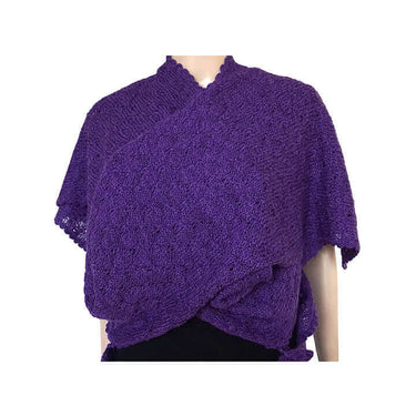 Poncho Tunic Purple - Handmade - Stylish and Versatile - Quetzal Artisan