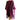 Plum Purple Poncho - Boho Fringed Wool Pullover for Women - Quetzal Artisan