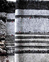 Scarf Black Grey - Handmade of Organic Bamboo - Fairtrade - Quetzal Artisan