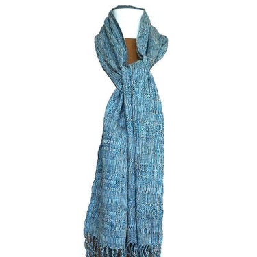 Scarf Aquamarine - Natural Dyes - Ecofriendly & Fairtrade - Quetzal Artisan