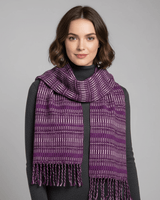 Scarf Burgundy - Ecofriendly Fairtrade Dark Pink Scarf - Quetzal Artisan