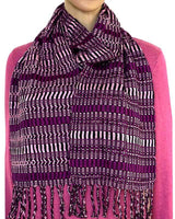 Scarf Burgundy - Ecofriendly Fairtrade Dark Pink Scarf - Quetzal Artisan