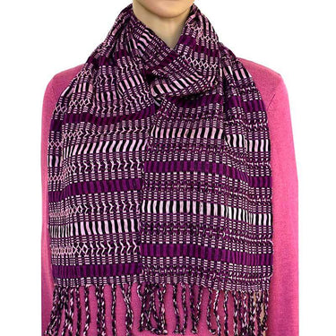 Scarf Burgundy - Ecofriendly Fairtrade Dark Pink Scarf - Quetzal Artisan