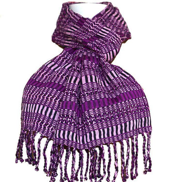 Scarf Burgundy - Ecofriendly Fairtrade Dark Pink Scarf - Quetzal Artisan