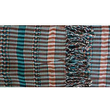 Scarf Green Brown - Natural Dyes - Ecofriendly and Fairtrade - Quetzal Artisan