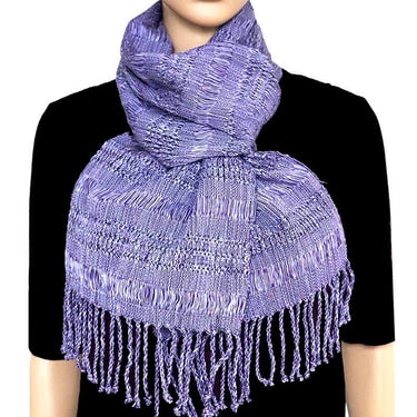 Scarf Lilac - Natural dyes - Handwoven - Ecofriendly & Fair - Quetzal Artisan
