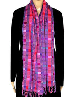Scarf Pink Violet - Natural Dyes - Beautiful & Fairtrade - Quetzal Artisan