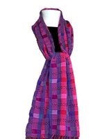Scarf Pink Violet - Natural Dyes - Beautiful & Fairtrade - Quetzal Artisan