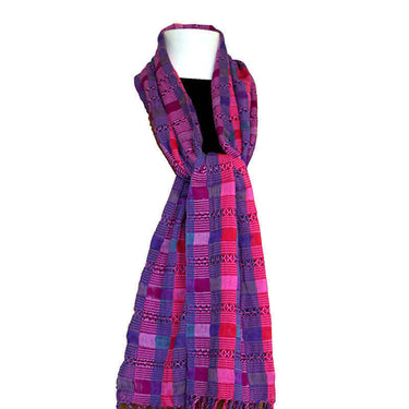 Scarf Pink Violet - Natural Dyes - Beautiful & Fairtrade - Quetzal Artisan