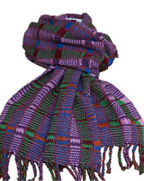 Scarf Purple Green - Natural Dyes - Beautiful and Fairtrade - Quetzal Artisan