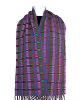 Scarf Purple Green - Natural Dyes - Beautiful and Fairtrade - Quetzal Artisan