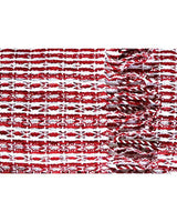 Scarf Red White - Cotton - Natural Dyes - Ecofriendly & Fair - Quetzal Artisan