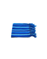Scarf Blues with Fringes - Handmade - Beautiful and Fair - Quetzal Artisan