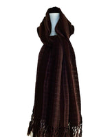 Scarf with Fringes Dark Brown - Beautiful and Fairtrade - Quetzal Artisan