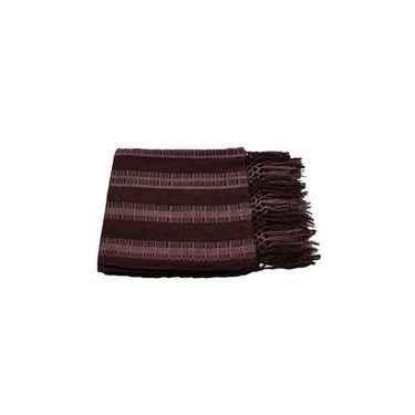 Scarf with Fringes Dark Brown - Beautiful and Fairtrade - Quetzal Artisan
