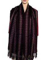 Scarf with Fringes Dark Brown - Beautiful and Fairtrade - Quetzal Artisan