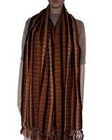 Scarf with Fringes Terracotta - Handwoven - Beautiful & Fair - Quetzal Artisan