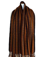 Scarf with Fringes Terracotta - Handwoven - Beautiful & Fair - Quetzal Artisan
