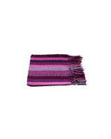 Scarf with fringes Maroon Pink - Mayan Design - Fairtrade - Quetzal Artisan