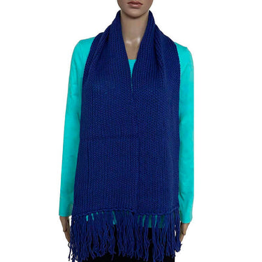 Scarf and Hat Blue - Merino Wool and Bio Cotton - Soft & Warm - Quetzal Artisan