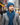 Scarf and Hat Blue Ocean - Men Long Winter Scarf Alpaca Wool - Quetzal Artisan