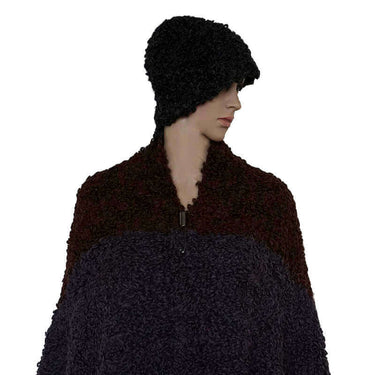 Scarf and Hat Boucle Charcoal - Alpaca Wool - Stylish & Warm - Quetzal Artisan