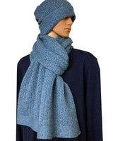 Scarf and Hat Sea Foam - Men's Alpaca Wool Scarf Beanie Set - Quetzal Artisan