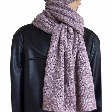 Scarf and Hat Seashell - Men's Winter Scarf Alpaca Wool - Quetzal Artisan