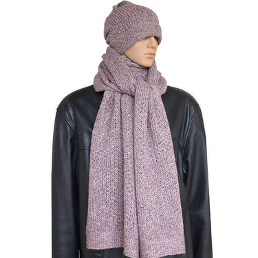 Scarf and Hat Seashell - Men's Winter Scarf Alpaca Wool - Quetzal Artisan