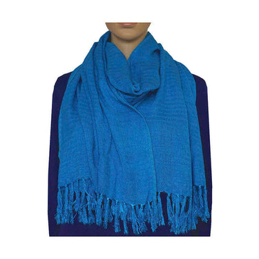Shawl Light Blue - Natural Dyes - Ecofriendly and Fairtrade - Quetzal Artisan