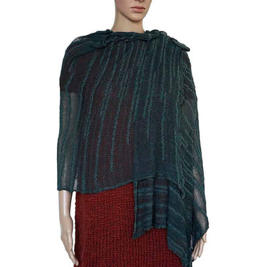 Shawl Blue Ink - Pima Cotton - Lightweight and Fashionable - Quetzal Artisan