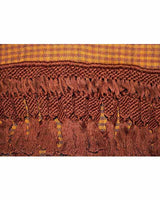 Shawl Brown Yellow - Extra Large Sustainable and Fairtrade - Quetzal Artisan