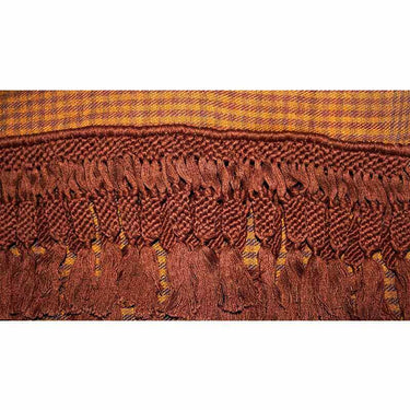 Shawl Brown Yellow - Extra Large Sustainable and Fairtrade - Quetzal Artisan