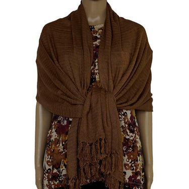 Shawl Dark Brown - Natural Dyes - Beautiful, Eco & Fairtrade - Quetzal Artisan