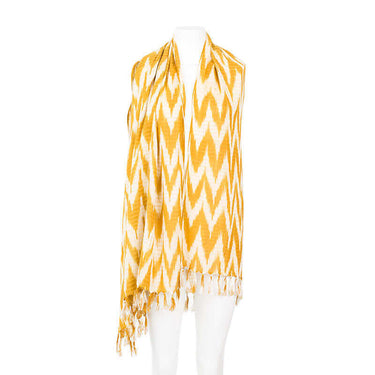 Shawl Golden Yellow Waves - Stylish, Ecofriendly & Fairtrade - Quetzal Artisan