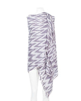Shawl Grey Waves - Fashion Ecofriendly Tie Dyed Cotton Scarf - Quetzal Artisan