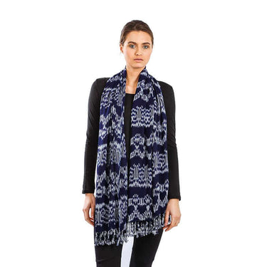 Shawl Indigo Forest - Natural Dyes - Ecofriendly & Fairtrade - Quetzal Artisan