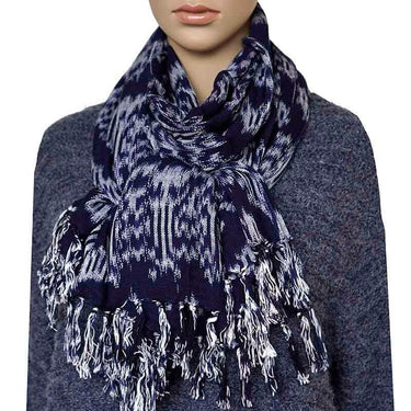 Shawl Indigo Forest - Natural Dyes - Ecofriendly & Fairtrade - Quetzal Artisan
