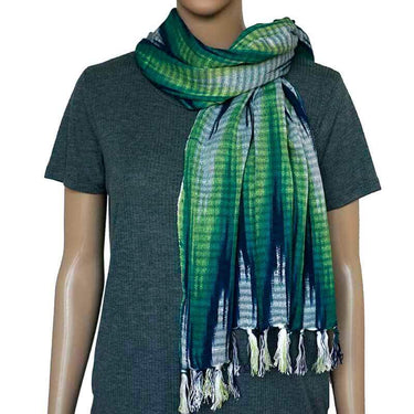 Shawl Indigo Hills - Natural Dyed - Ecofriendly & Fairtrade - Quetzal Artisan