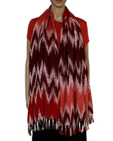 Shawl Jaspe Fire - Ecofriendly Fairtrade Hand-dyed Red Scarf - Quetzal Artisan